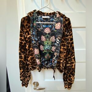 Robert Graham Leopard Print Bomber Jacket